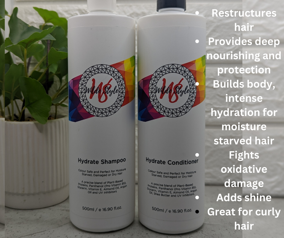 Hydrate Shampoo and Conditioner Combo 500ml Wilde Style Products